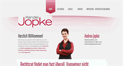 Desktop Screenshot of kanzlei-jopke.de